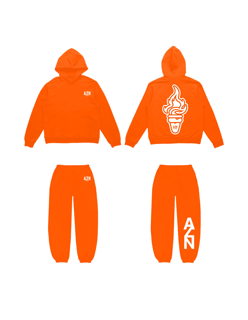 AZN ORANGE TRACKSUITE